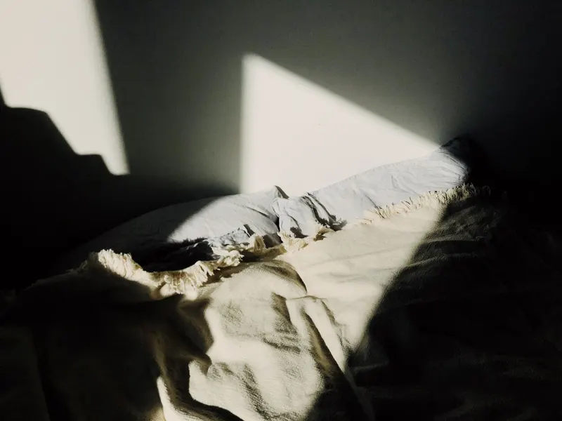 Quiet nap time corner with soft blankets